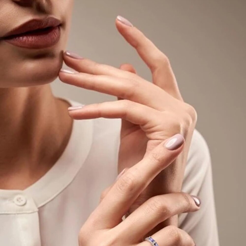 Sterling Silver Stackable Ring With Dainty Births… - image 3